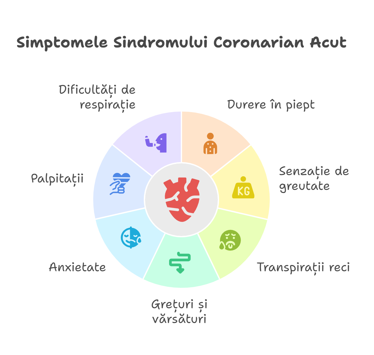 simptome sindrom coronarian acut