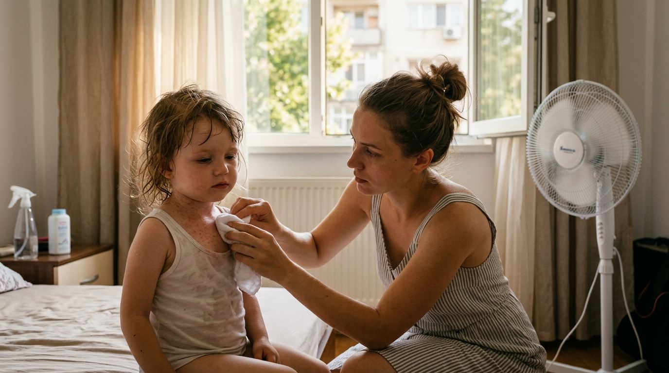 Bubițele de la căldură și miliaria din anotimpul cald