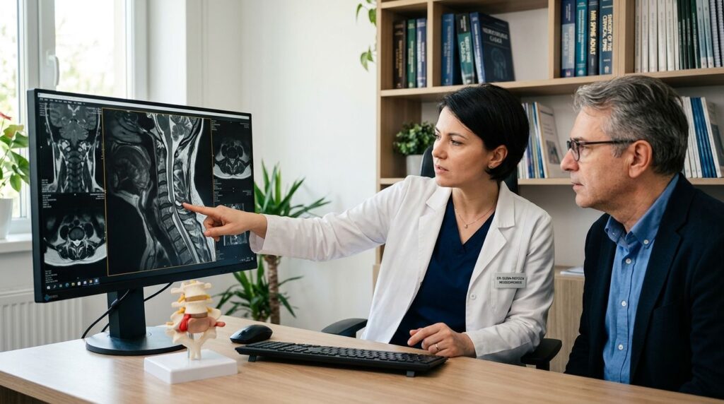 Hernia de disc cervicală și semnele compresiei nervoase la nivelul gâtului