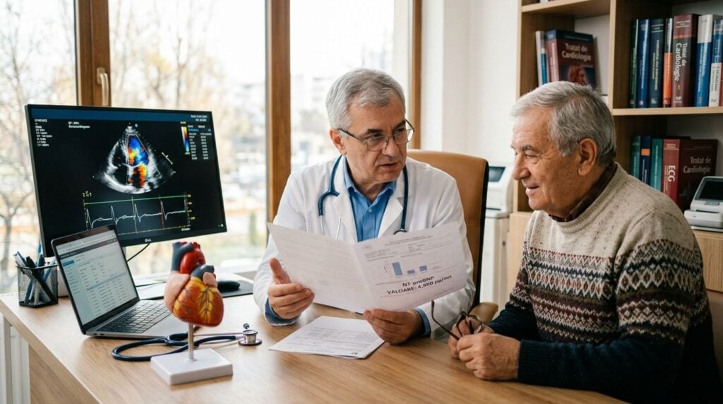 NT-proBNP foarte crescut și severitatea insuficienței cardiace