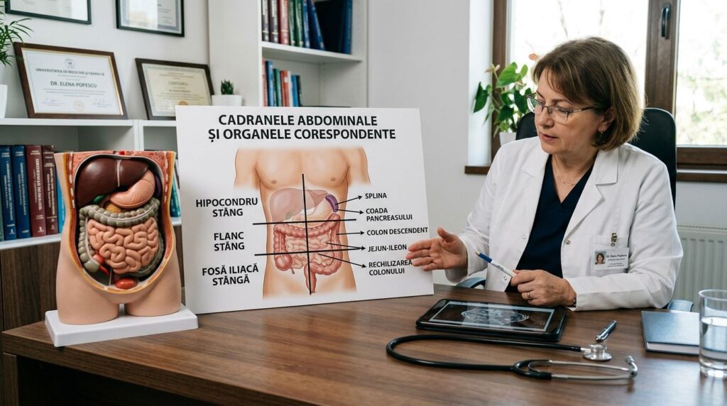 Organele din partea stângă a abdomenului și topografia anatomică