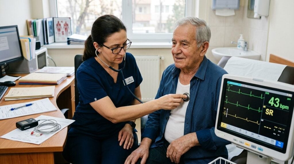 Pulsul scăzut sub 50 de bătăi pe minut și bradicardia simptomatică