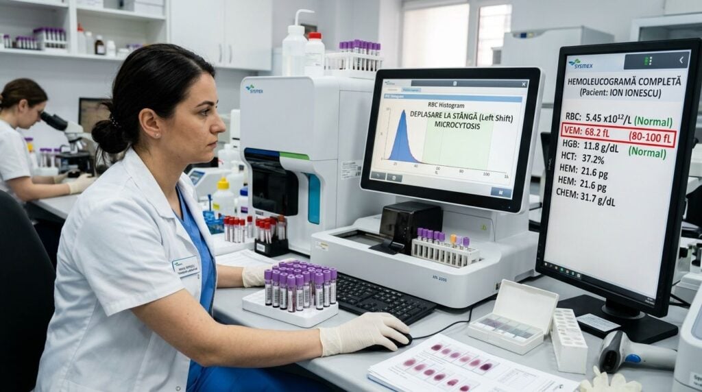 Volumul eritrocitar mediu scăzut și anemia microcitară din hemoleucogramă