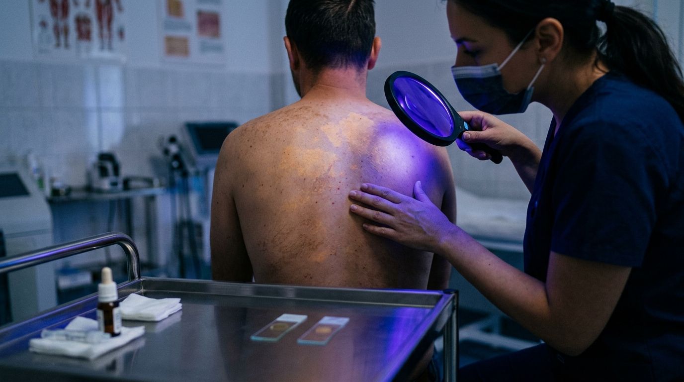 Ciuperca de piele cu pete maro și pitiriazisul versicolor