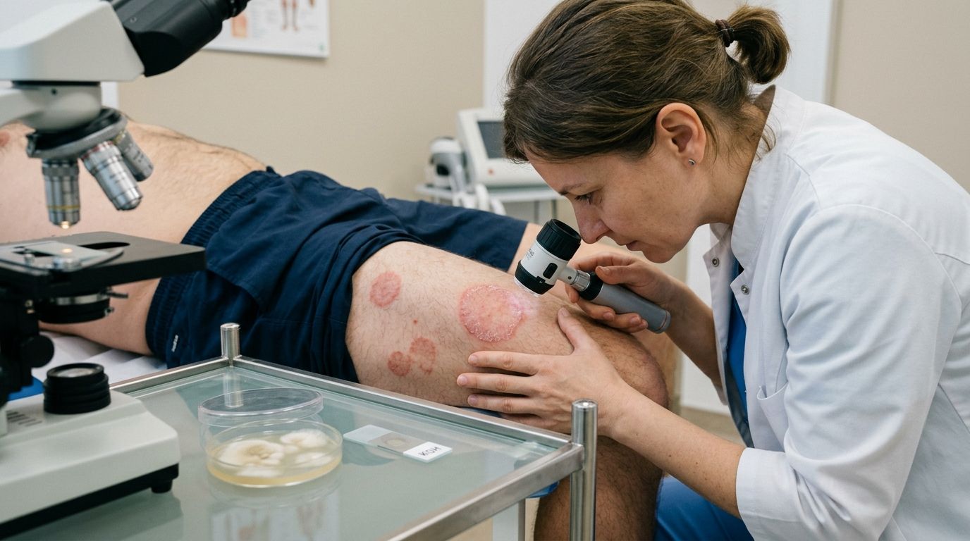 Ciuperca de piele cu pete roșii și dermatofitozele cutanate