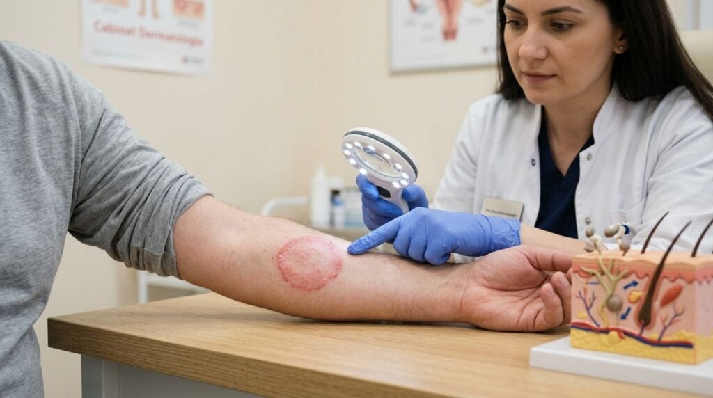 Pecinginea și dermatofiția corpului cu plăci circulare